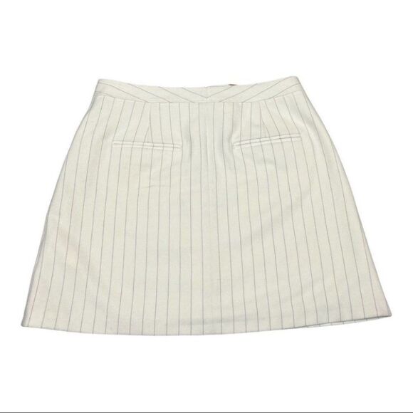 Club Monaco Suiting Mini Skirt Belted Pinstripe Pockets Nautical - Picture 8 of 11